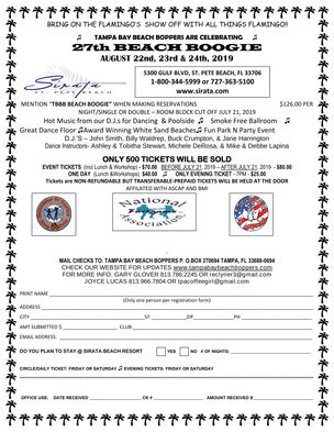 Event: Tampa Bay Beach Bopper's Beach Boogie