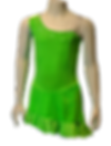 Bright Green Velvet and White Skating Dress w/ Rhinestones