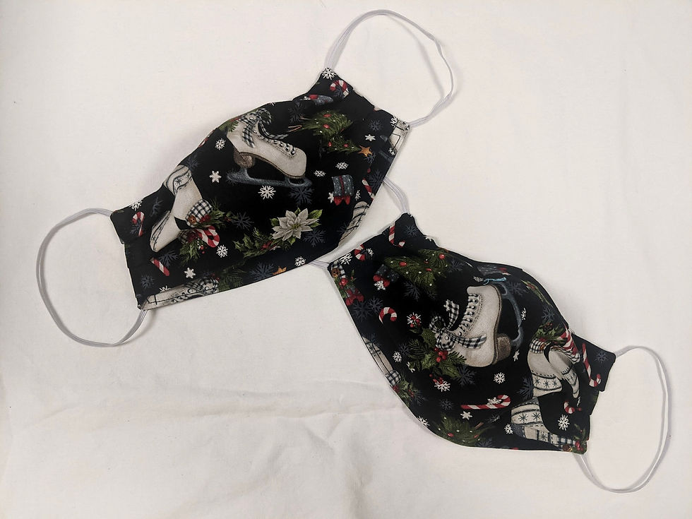 Thumbnail: Christmas Skating Print Face mask