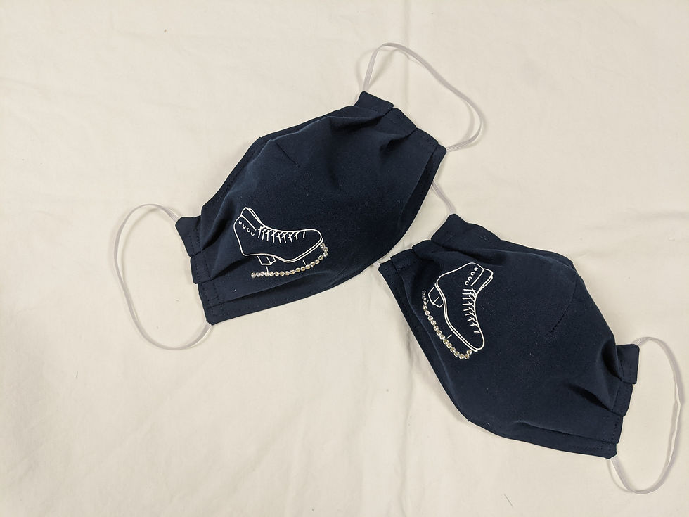 Thumbnail: White Skate with Rhinestones Face mask