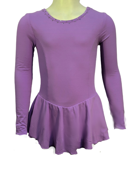 Lavender Skating Dress with Swarovskis