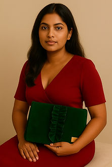 Display of handcrafted purses and bags from Kathleen’s Custom Purses collection