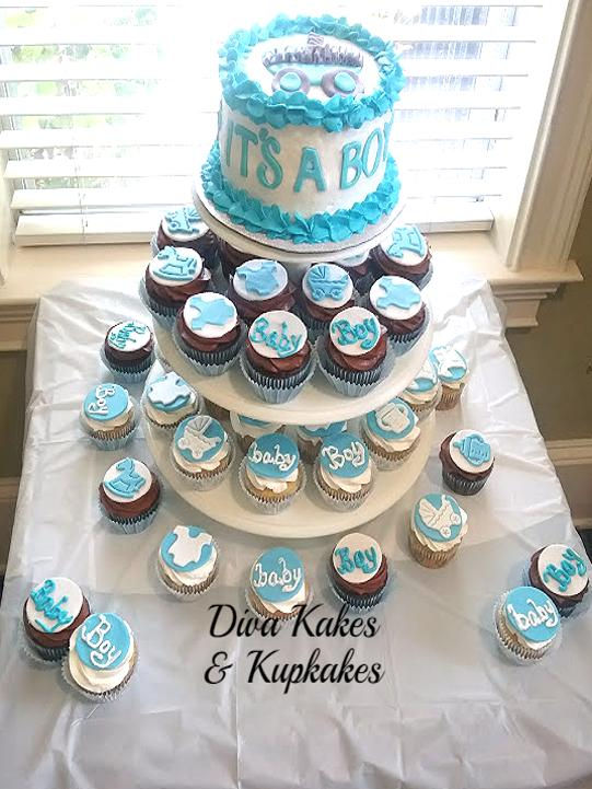 baby shower cupcakes tower