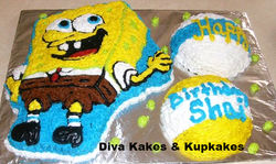 Sponge Bob buttercream cake