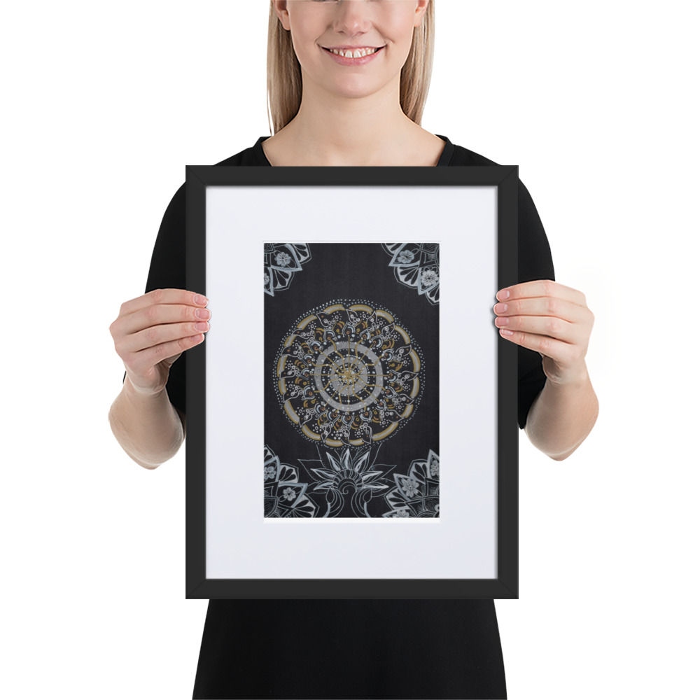 Blooming Matte Paper Framed Poster With Mat