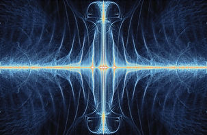 Abstract blue light pattern with bright 