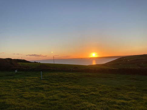 Sunset looking to Hemmick beach