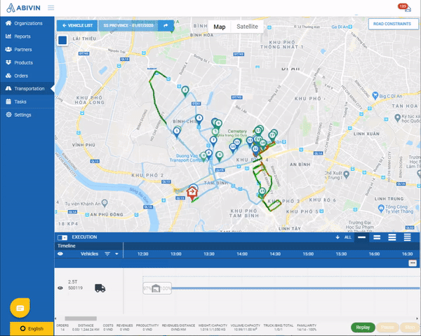 Manage the delivery progress in real-time