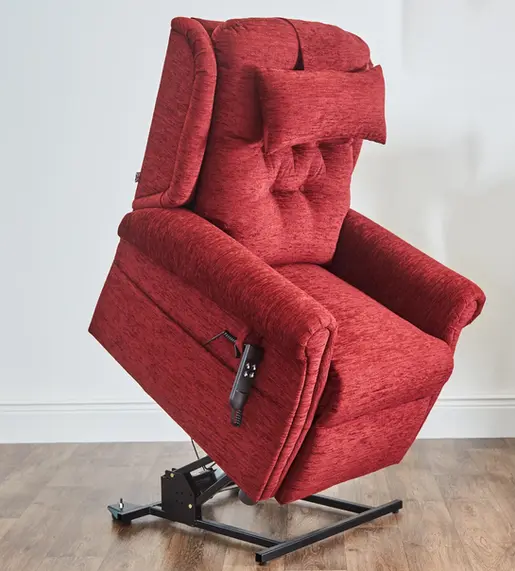 The Oxford Electric Riser Recliner Chair lifted full extension