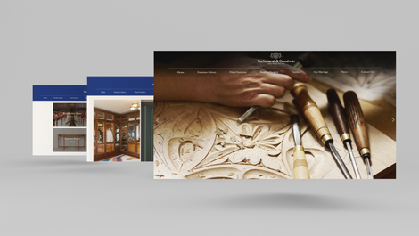 Screenshots of website for Titchmarsh & Goodwin, designed by Dimension Creative