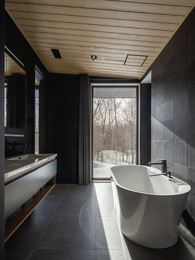 Superbe projet a haute performance thermique, Construction de Bois Nature avec les portes et fenêtres VST MB-86N