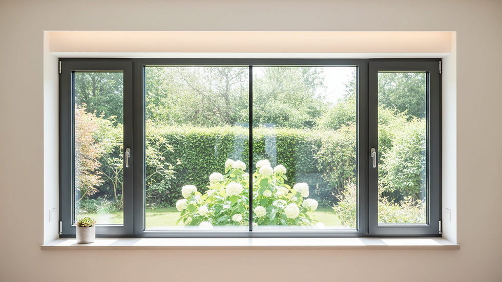 Vue rapprochée d’une fenêtre sur mesure installée dans une maison moderne