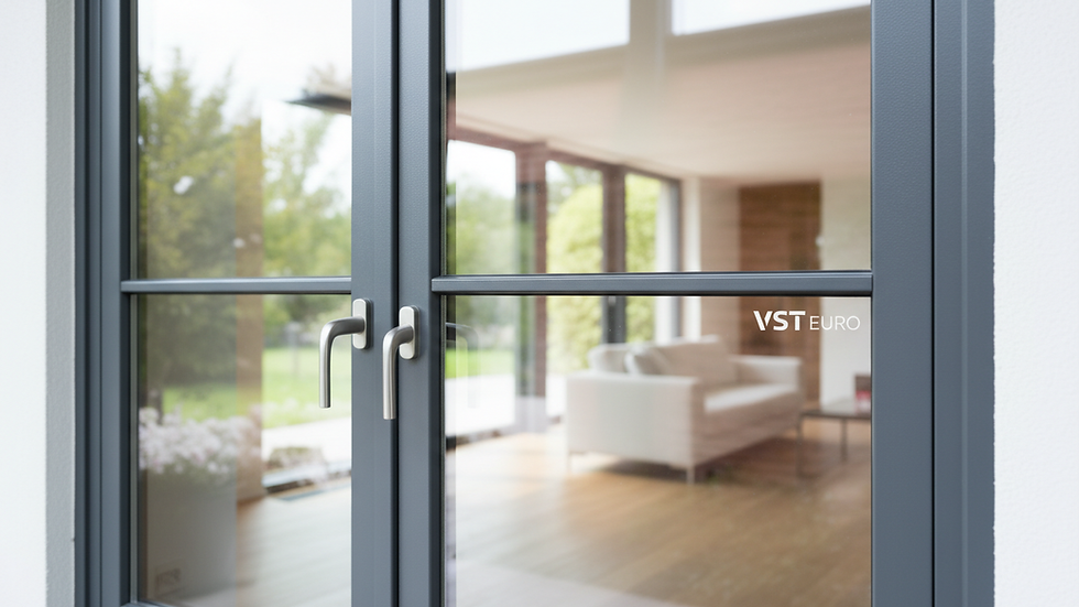 Vue rapprochée d'une fenêtre sur mesure avec double vitrage