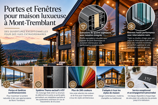 Portes et Fenêtres pour maison luxueuse à Mont-Tremblant : performance, design et confort