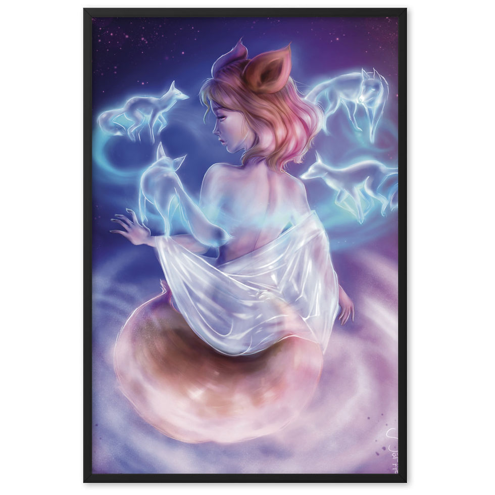Miniature : Poster encadré Fox girl