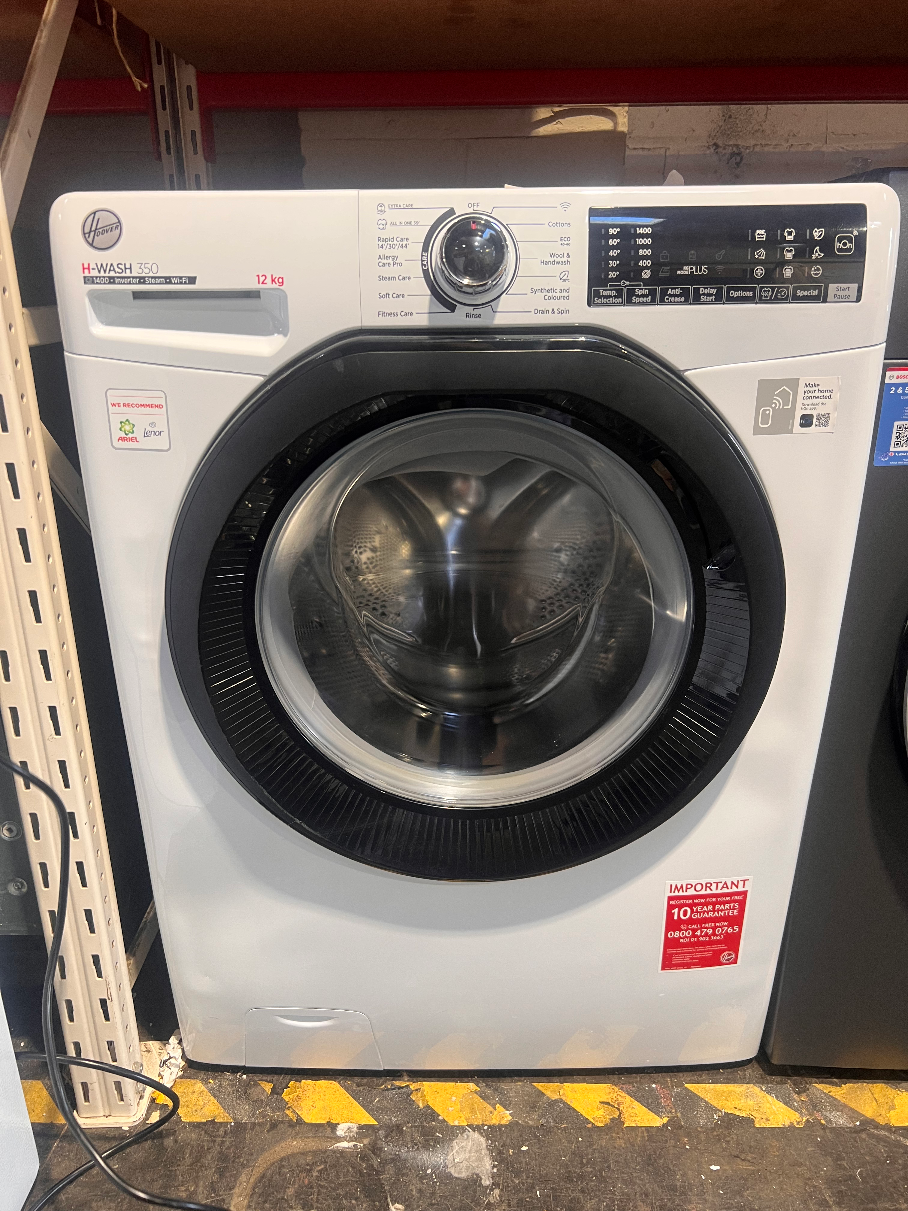 Hoover H-WASH 350 H3WPS4126TAMB580 12kg 1400rpm Washing Machine – White