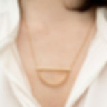 Collier reversible en plaqué or