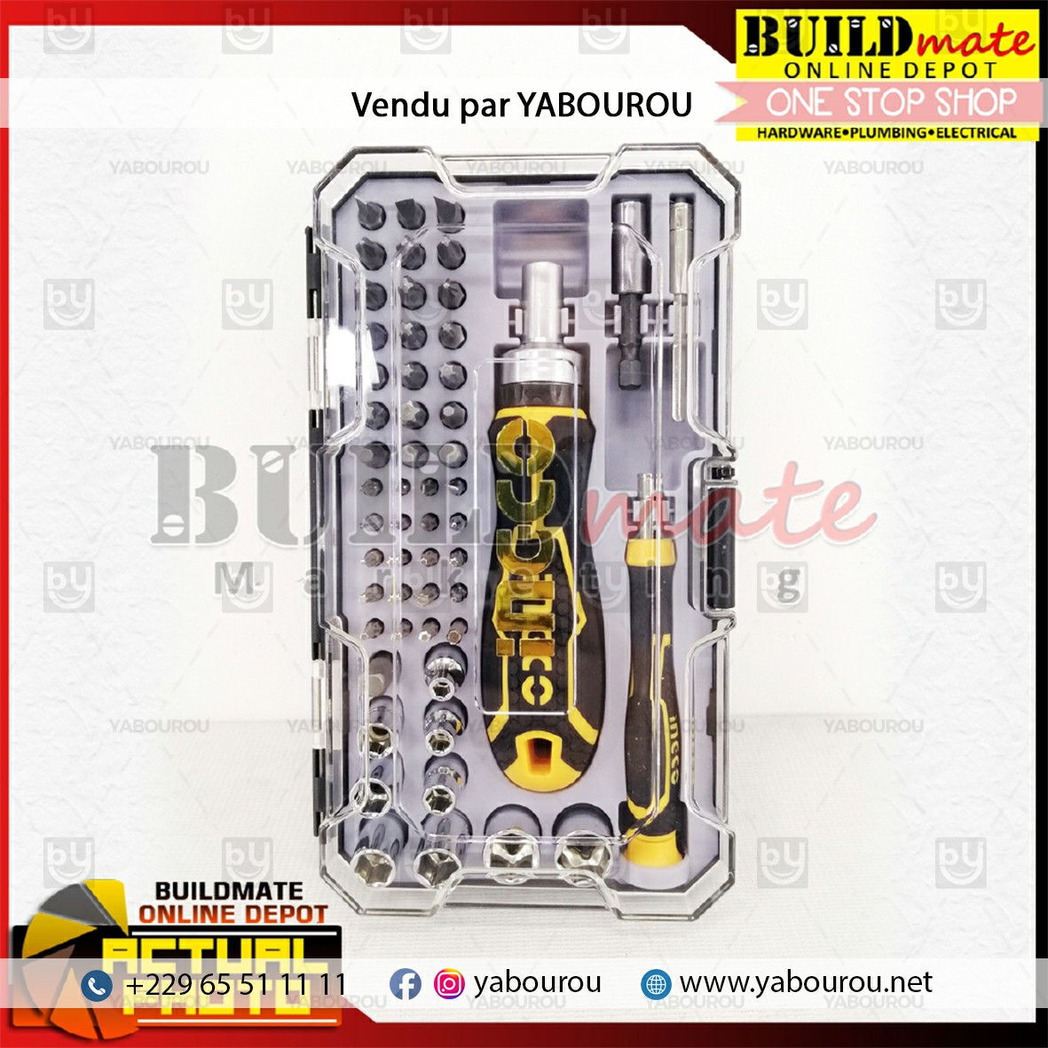 JEU DE 55 TOURNEVIS A CLIQUET HKSDB0558