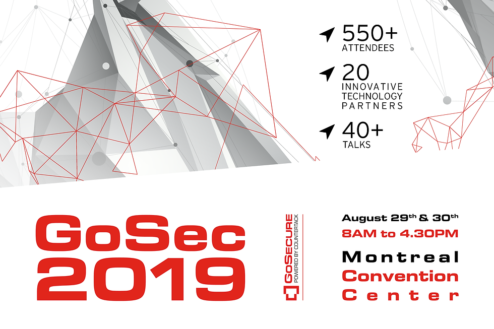 GoSec 2019 statistics Montreal design virtual convention corporate