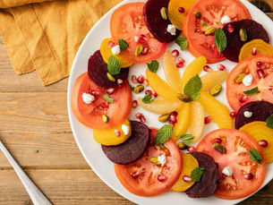 Beet, Citrus and Tomato Carpaccio Salad