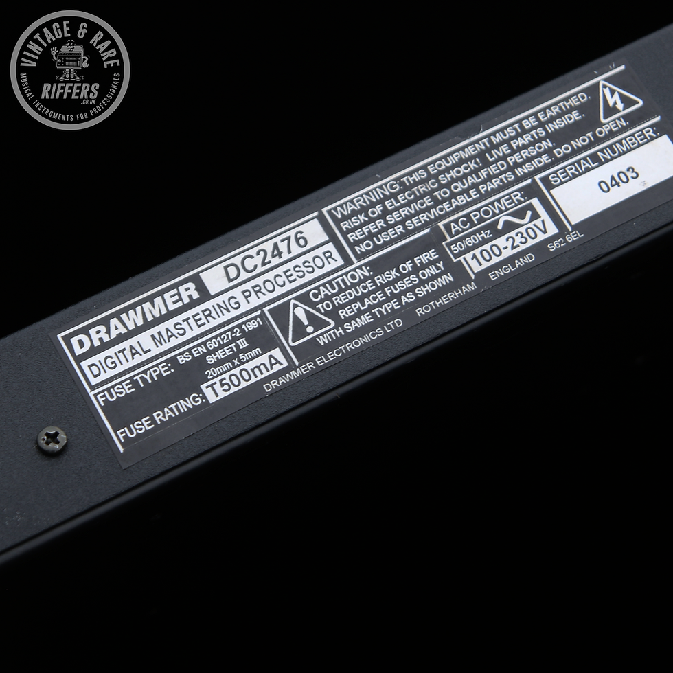Thumbnail: *Serviced* Drawmer DC2476 Masterflow Digital Mastering Processor