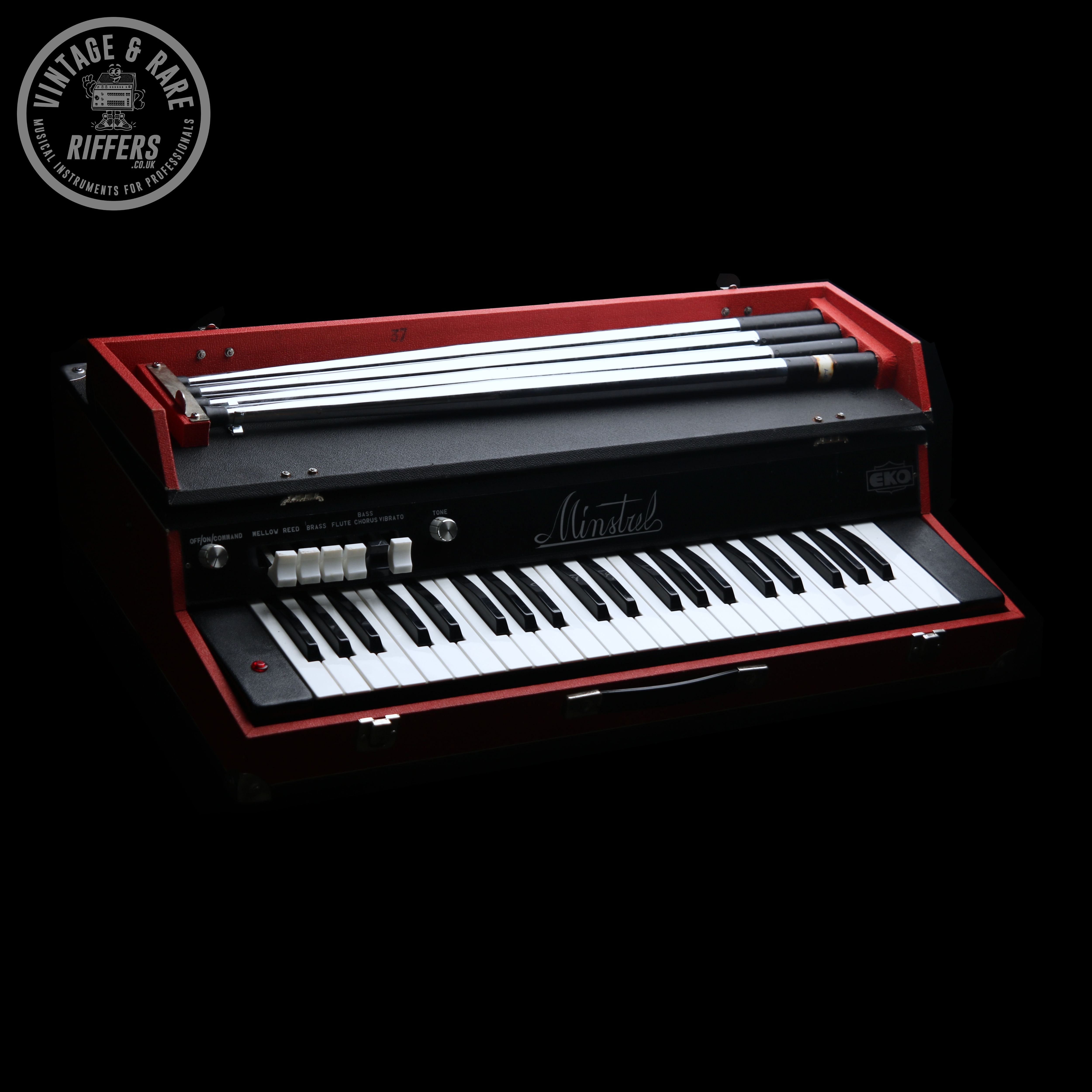 *Serviced* Rare 1970 Eko Minstrel Italian Electric Organ Synth, Red
