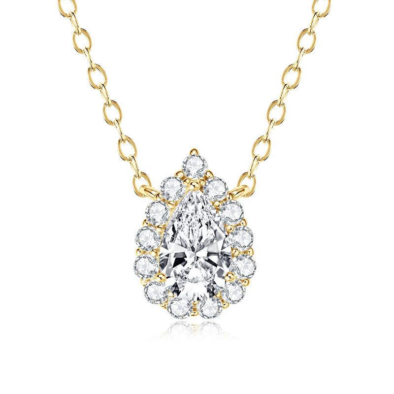 Elegant Teardrop Moissanite Necklace
