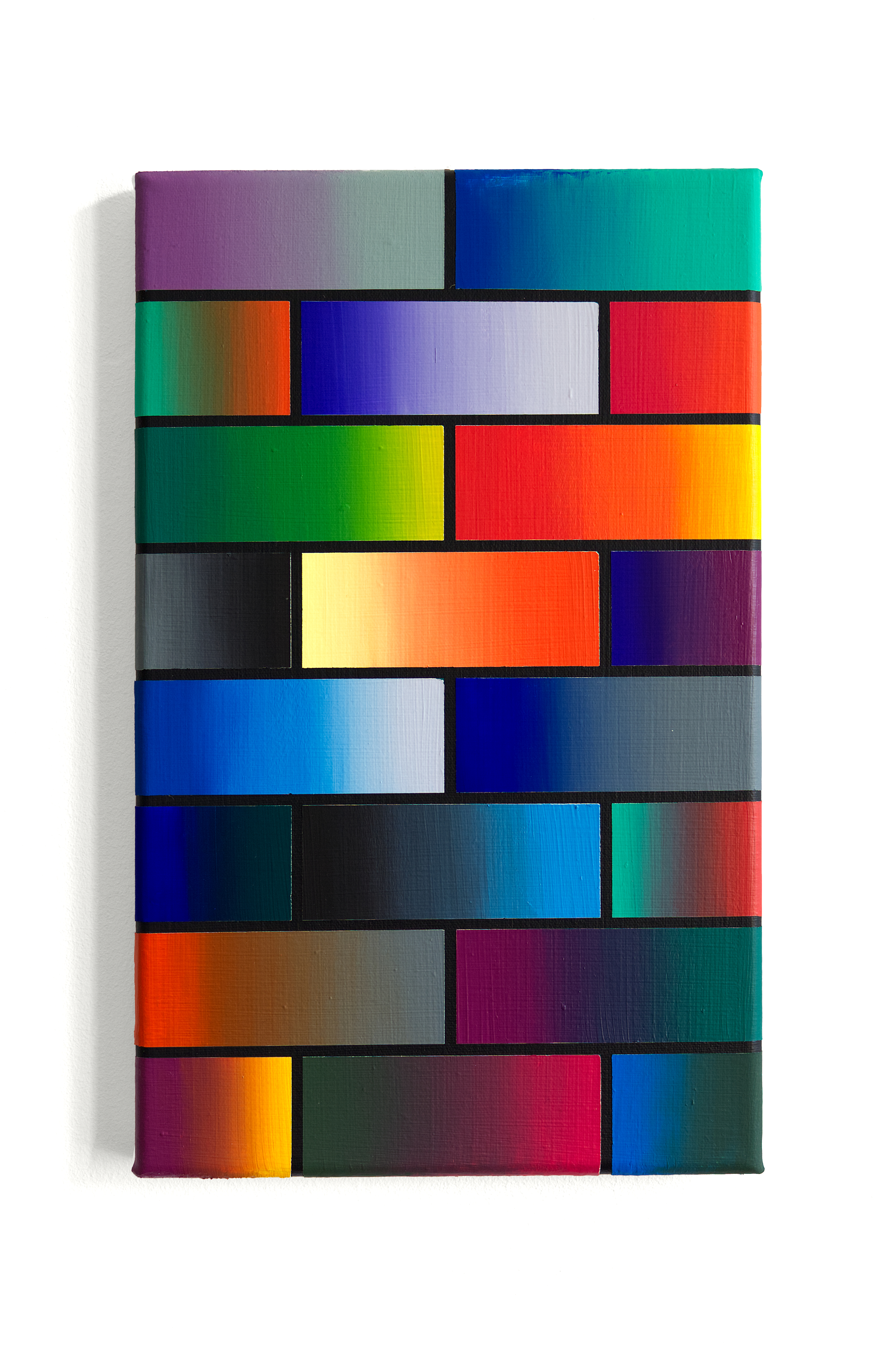 FIREWALL, Acrylic and vinyl on canvas, 34 x 21 x 1.8 cm