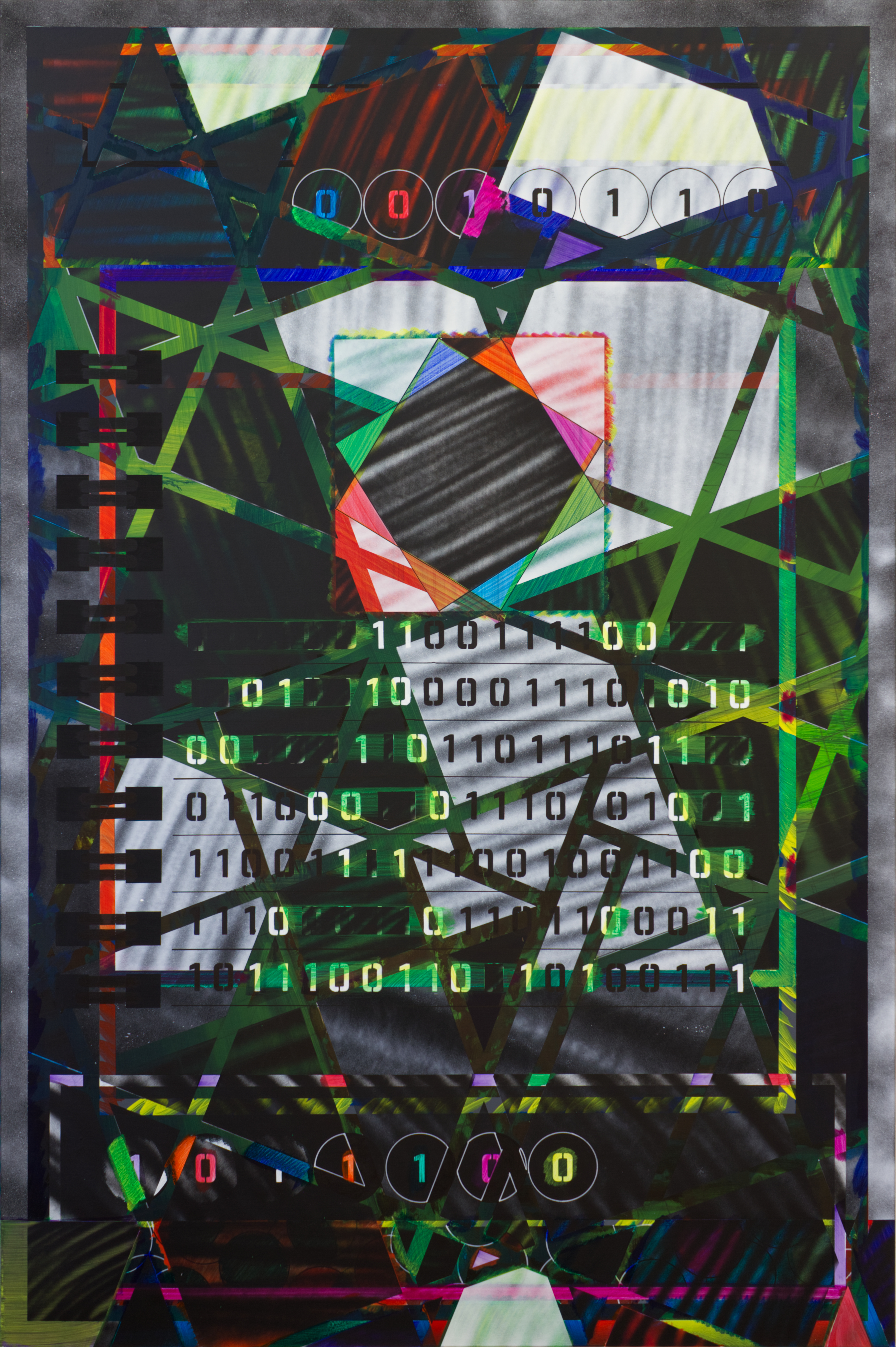 REDACTED EXCERPT s<zÇP6îcu9ù3±ÜÊ, Acrylic, vinyl and pigment marker on canvas, 240 x 160 x 1.8 cm