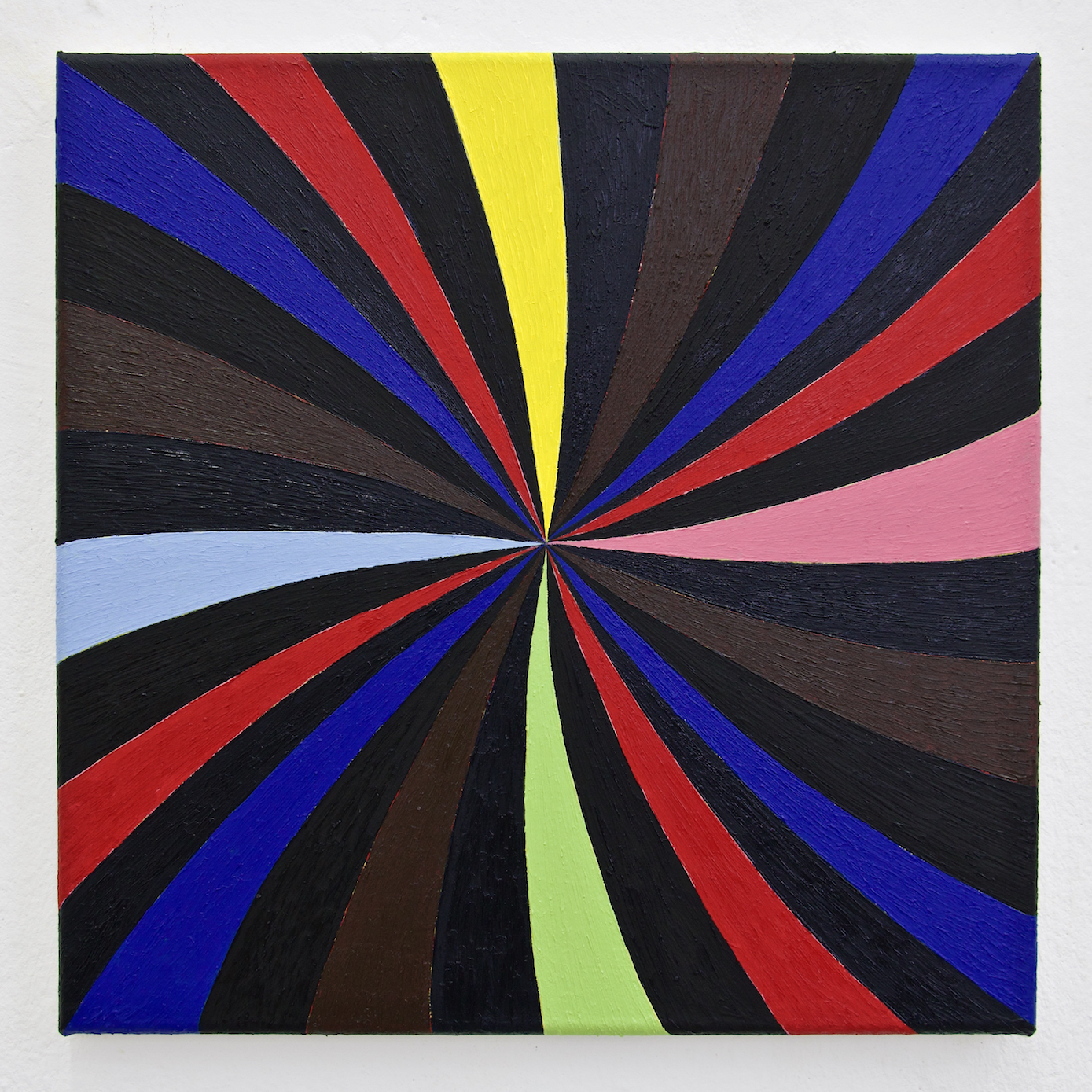 Spectrum, Oil on canvas, 40 x 40 x 1.8 cm. Private collection