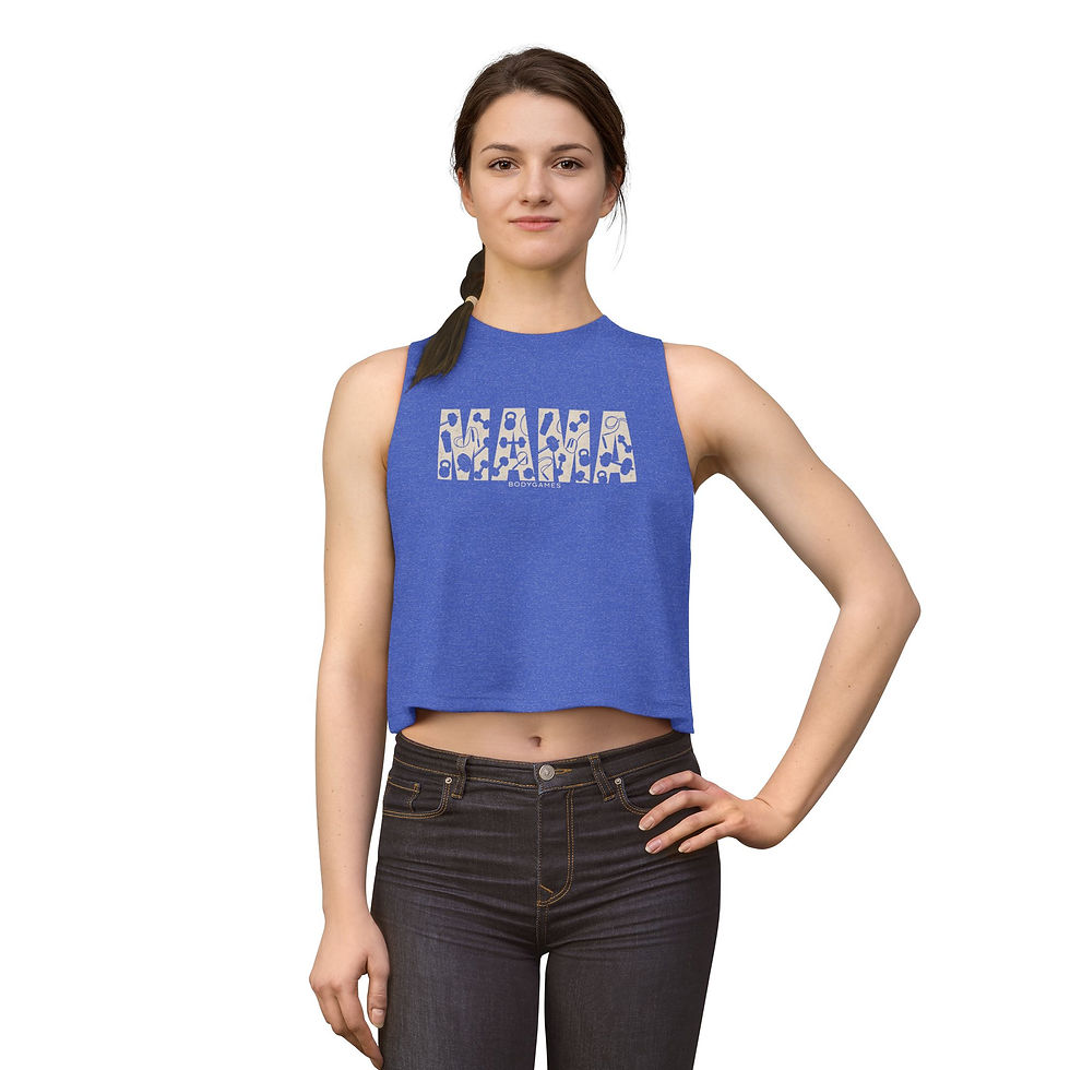 Thumbnail: MAMA Strong Cut-Out Crop Tank