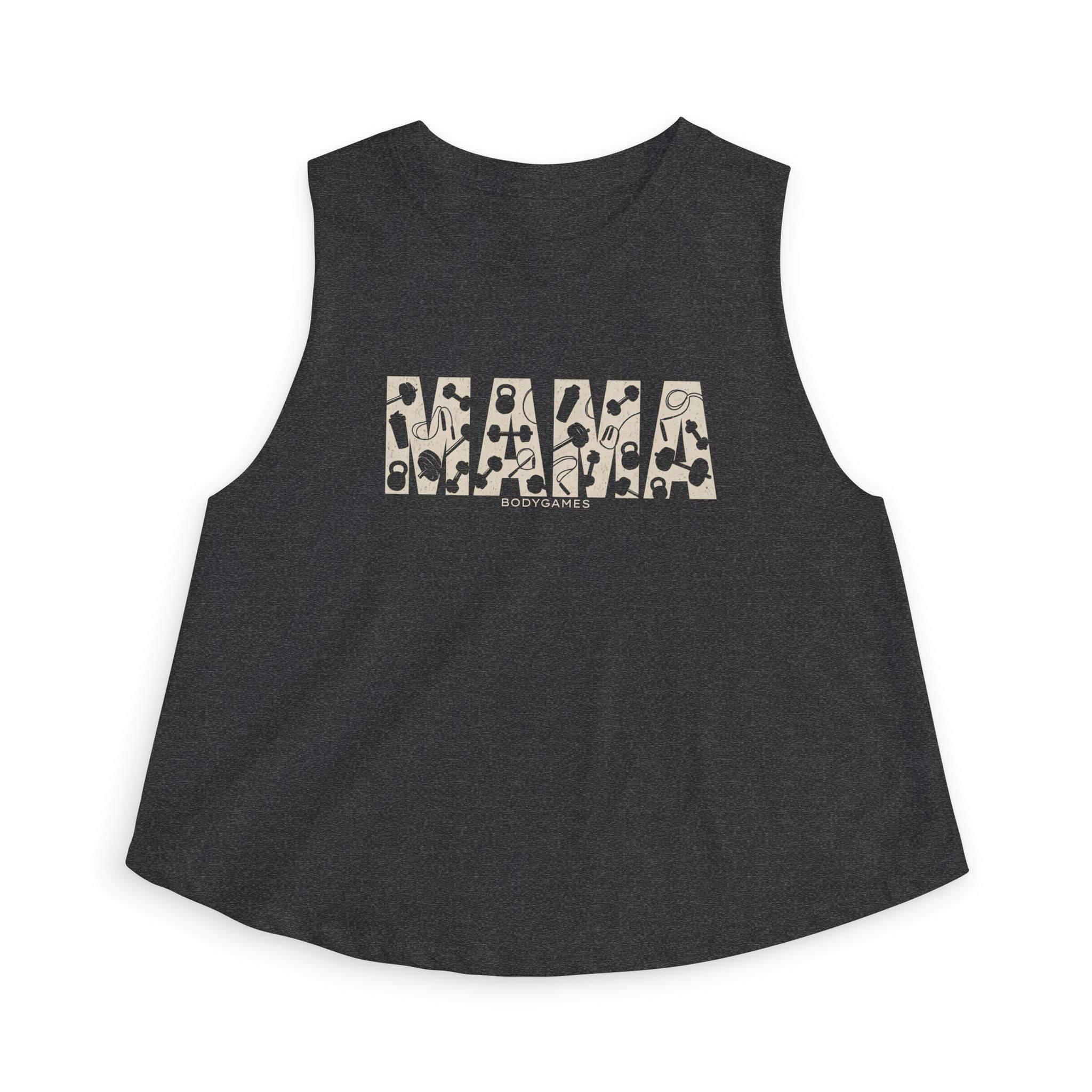 MAMA Strong Cut-Out Crop Tank