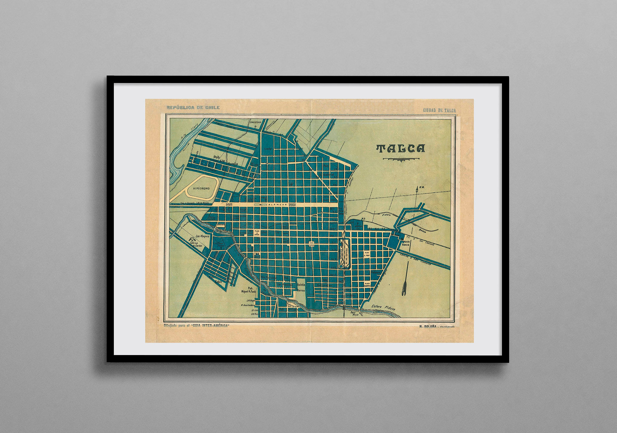 Plano Ciudad de Talca 1923