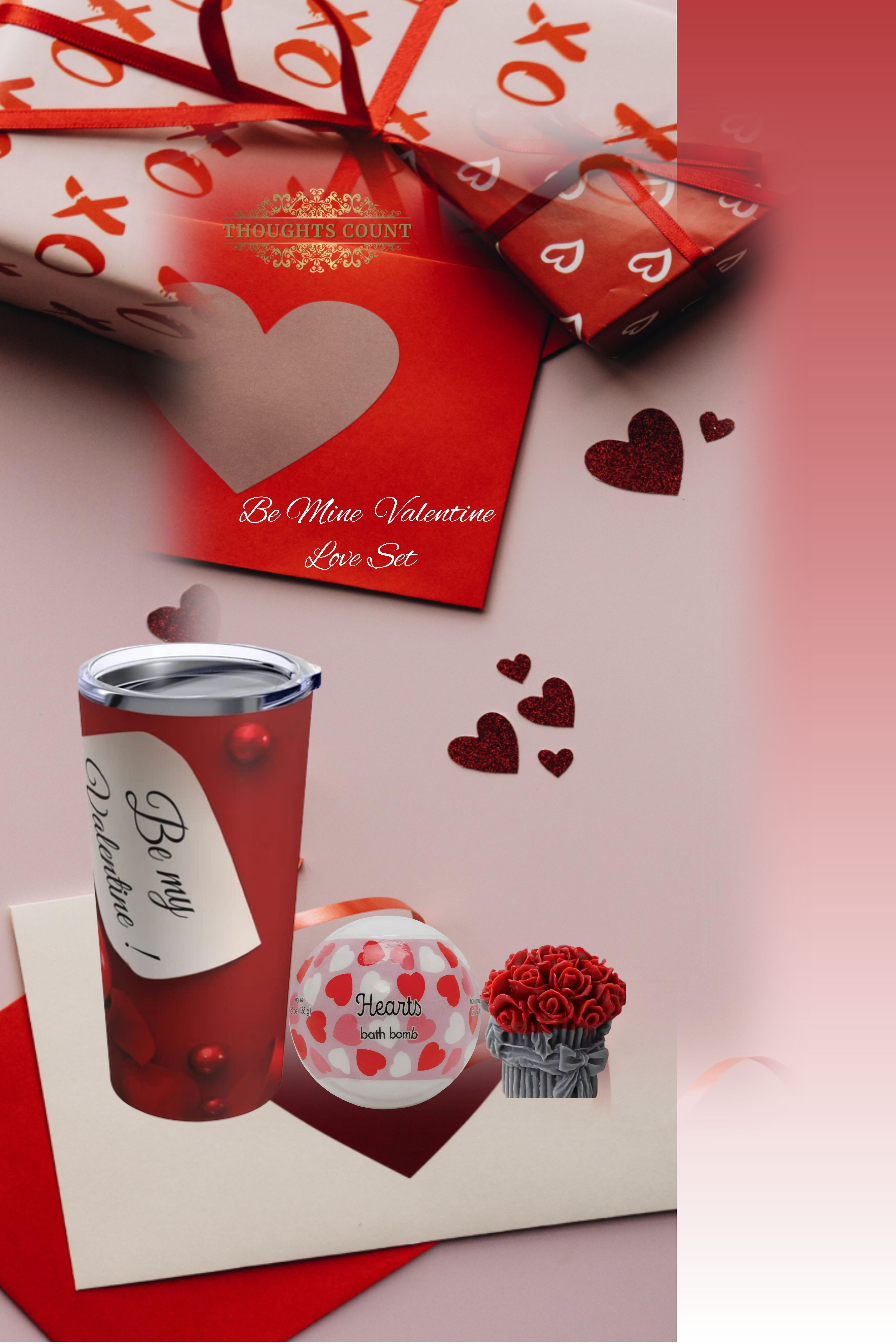 Valentine love set red
