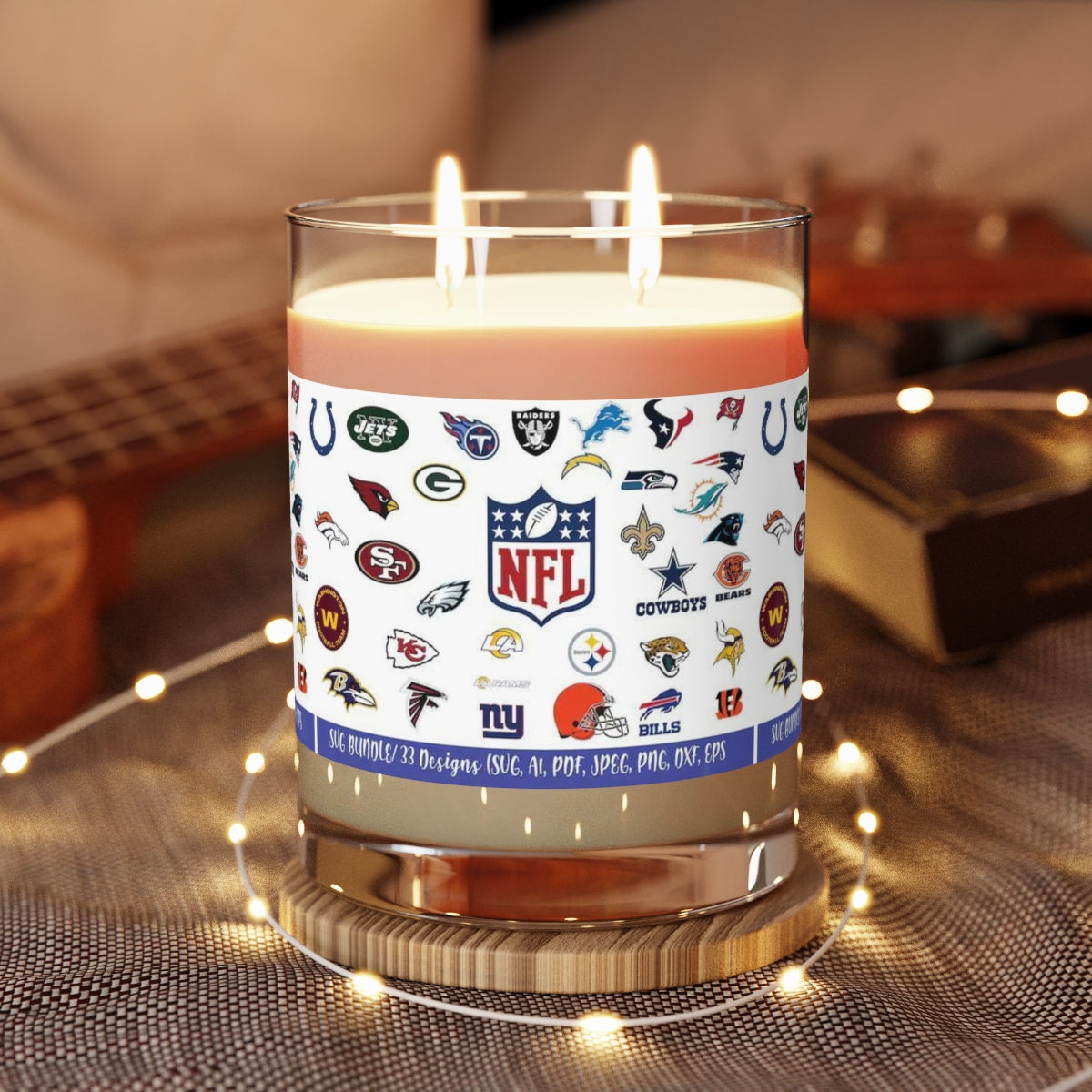 NFL Teams Scented Candle - Full Glass, 11oz