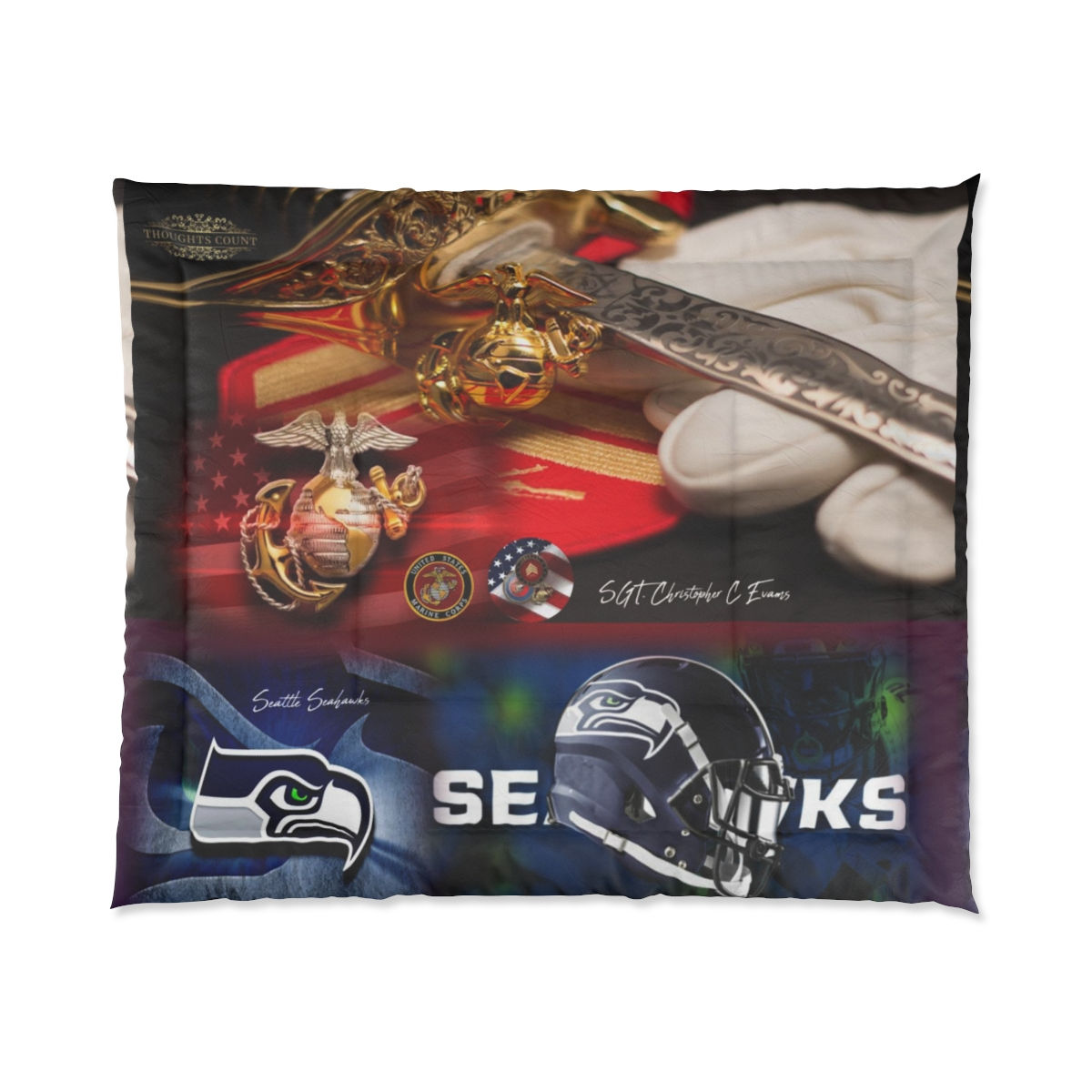 Marines & Seahawks Comforter