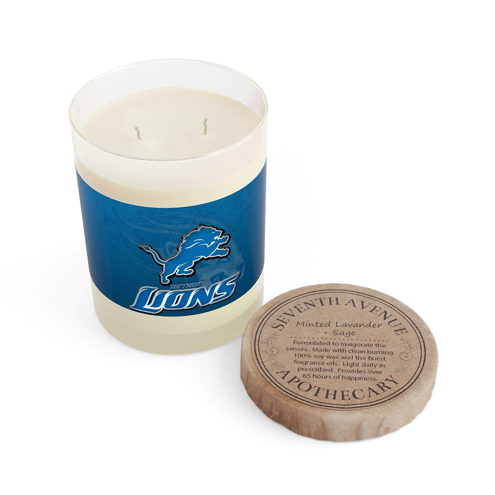 Thumbnail: Detroit Lions Scented Candle - Full Glass, 11oz