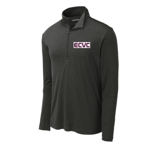 ST469 Light Weight Micro Fiber 1/2 Zip with ECVC logo on front left chest