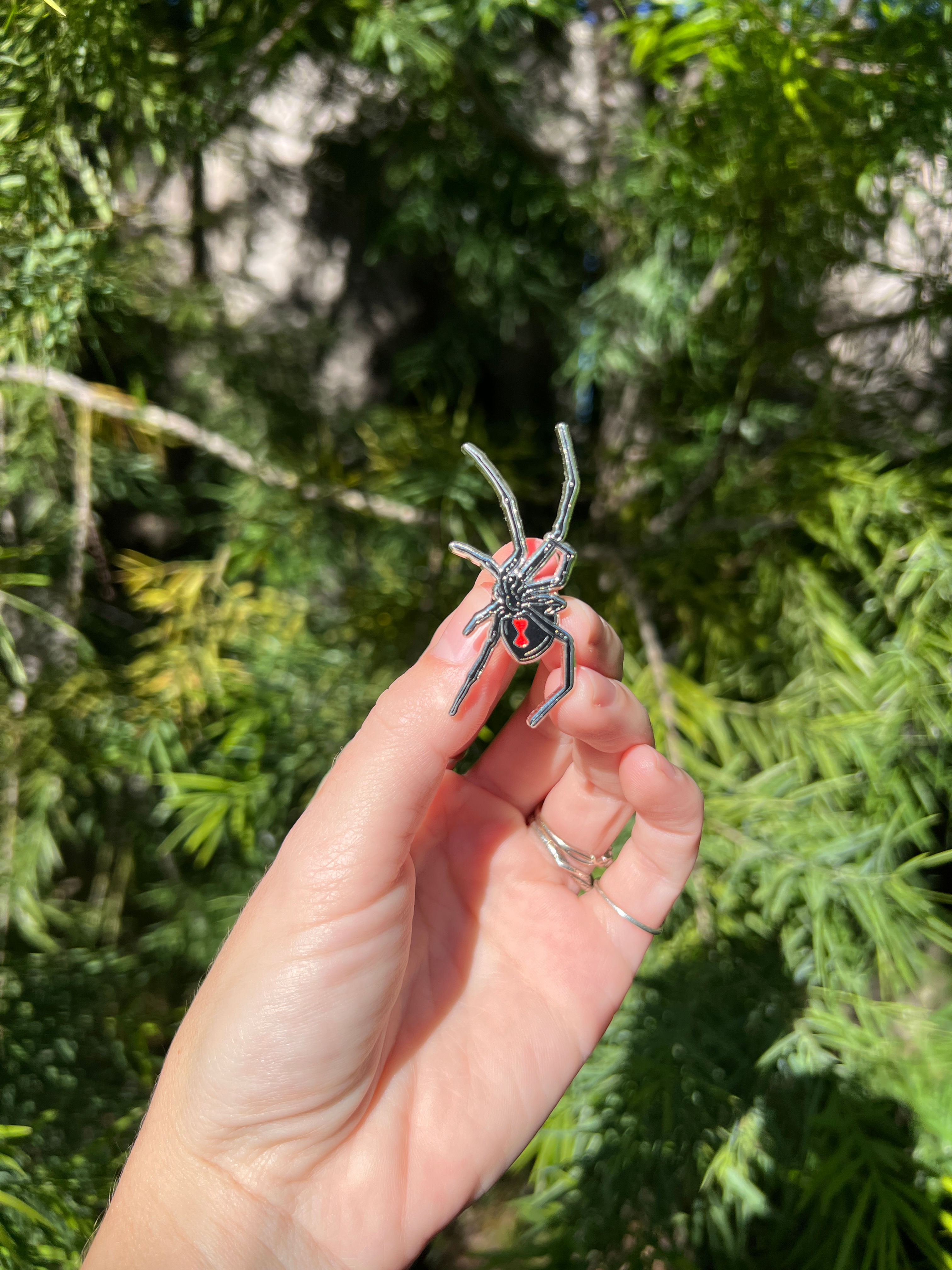 Western Black Widow Hard Enamel Pin