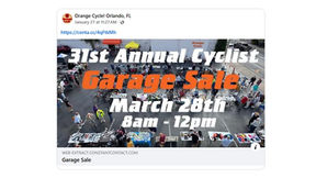 Orange Cycle Garage Sale