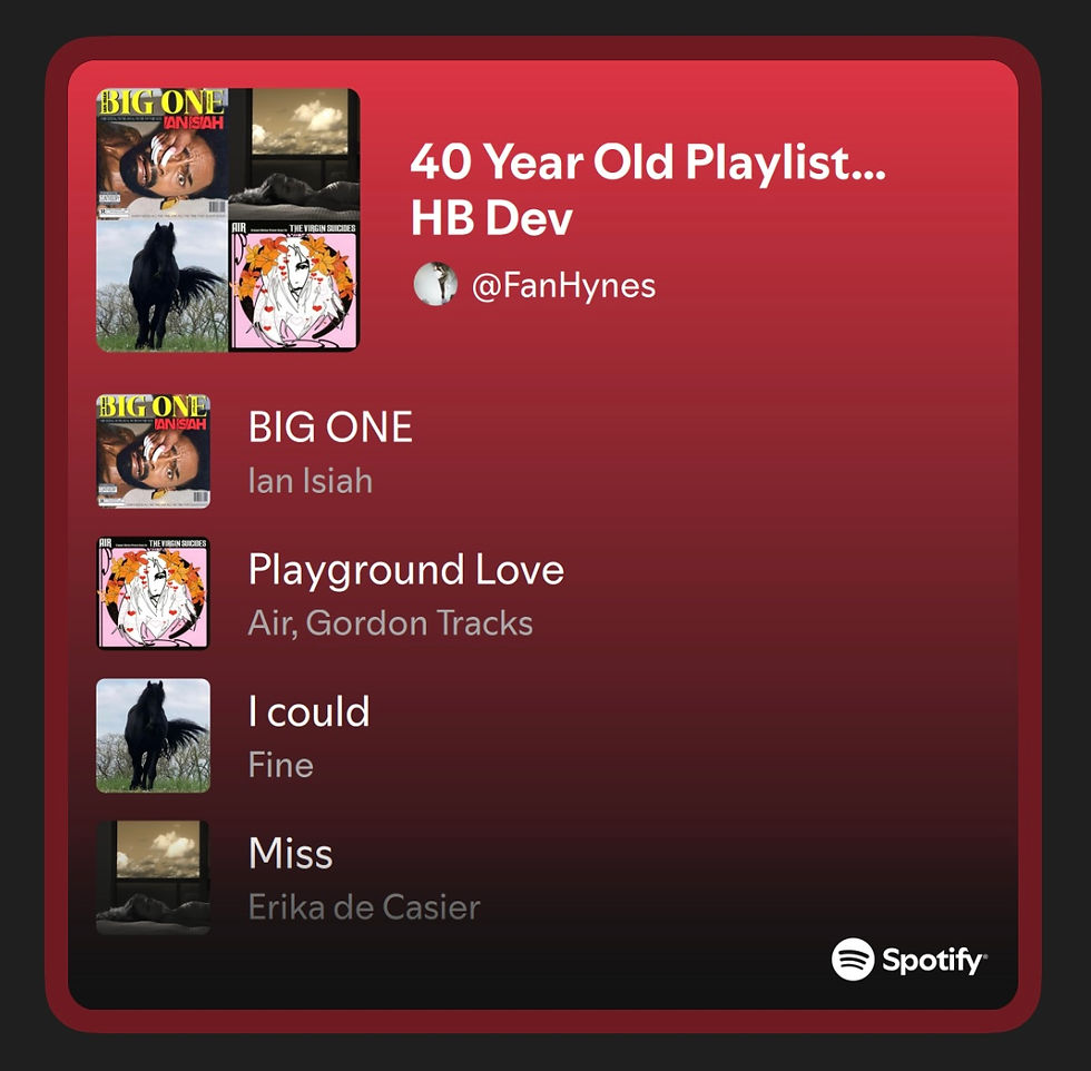 40 Year Old Playlist…HB DEV