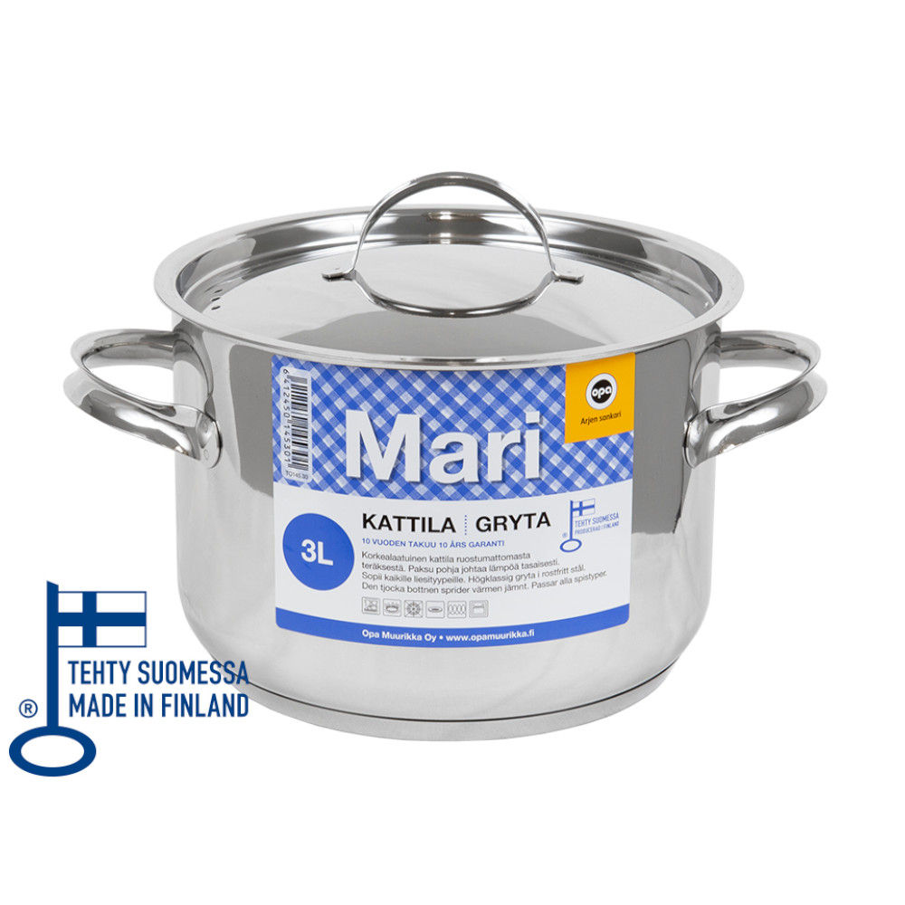 MARI Katls ar vāku 3L , nerūsējošais tērauds