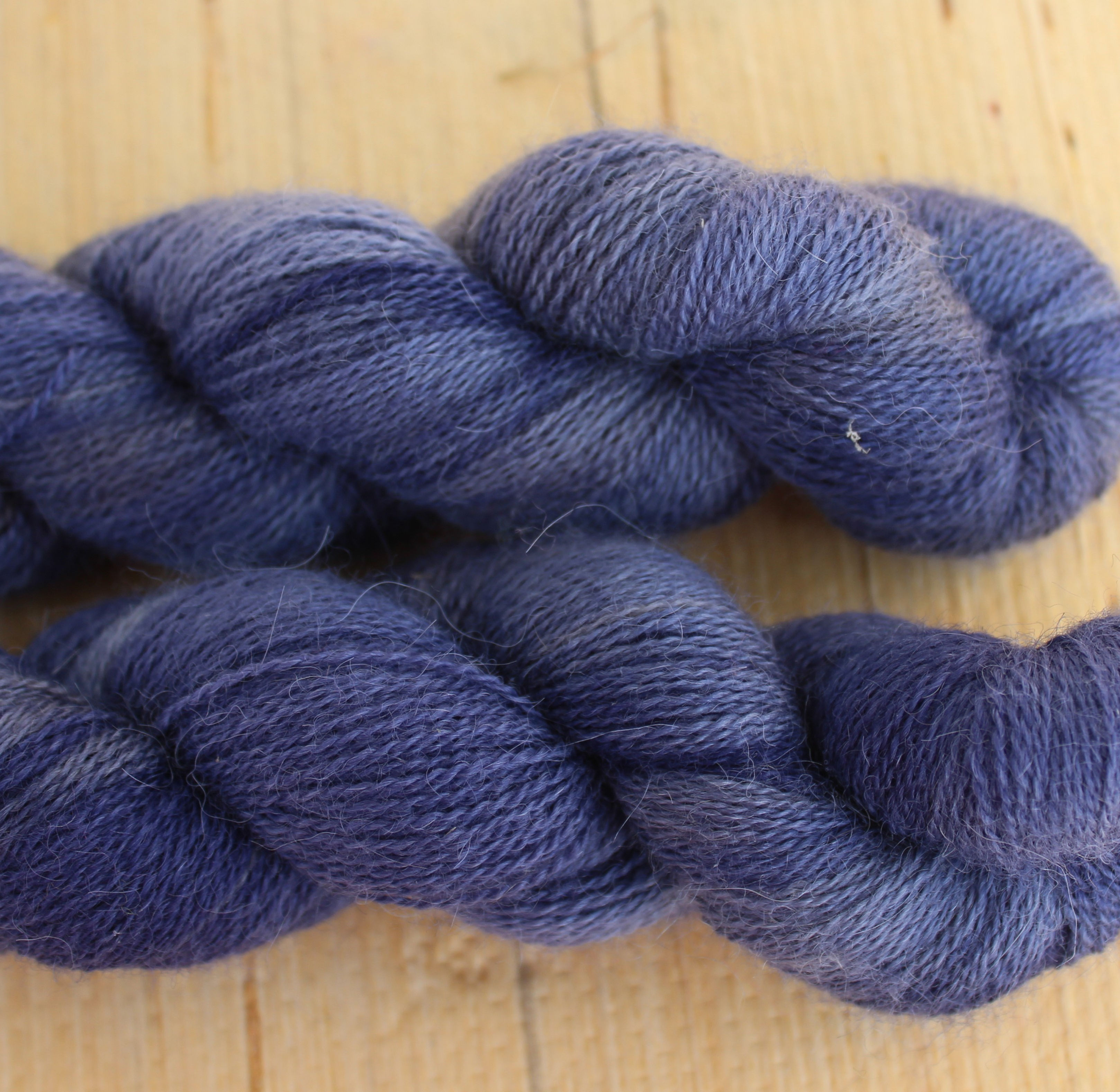 Blueberries - 100% Hand dyed Baby Alpaca 2ply (2/16) Yarn
