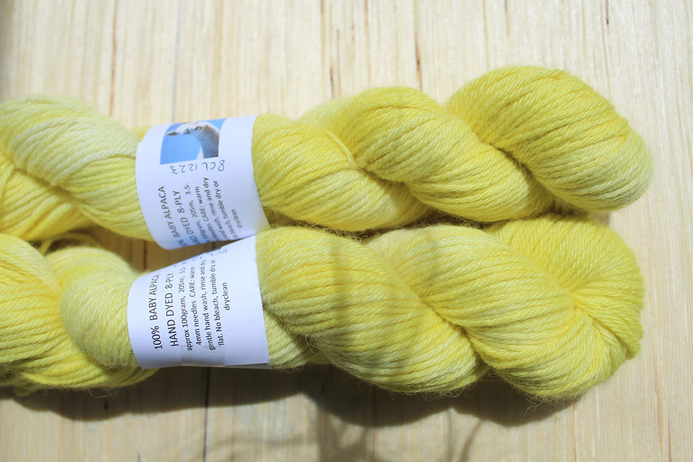 Thumbnail: CITRUS - Hand dyed 100% Baby Alpaca 8 ply yarn