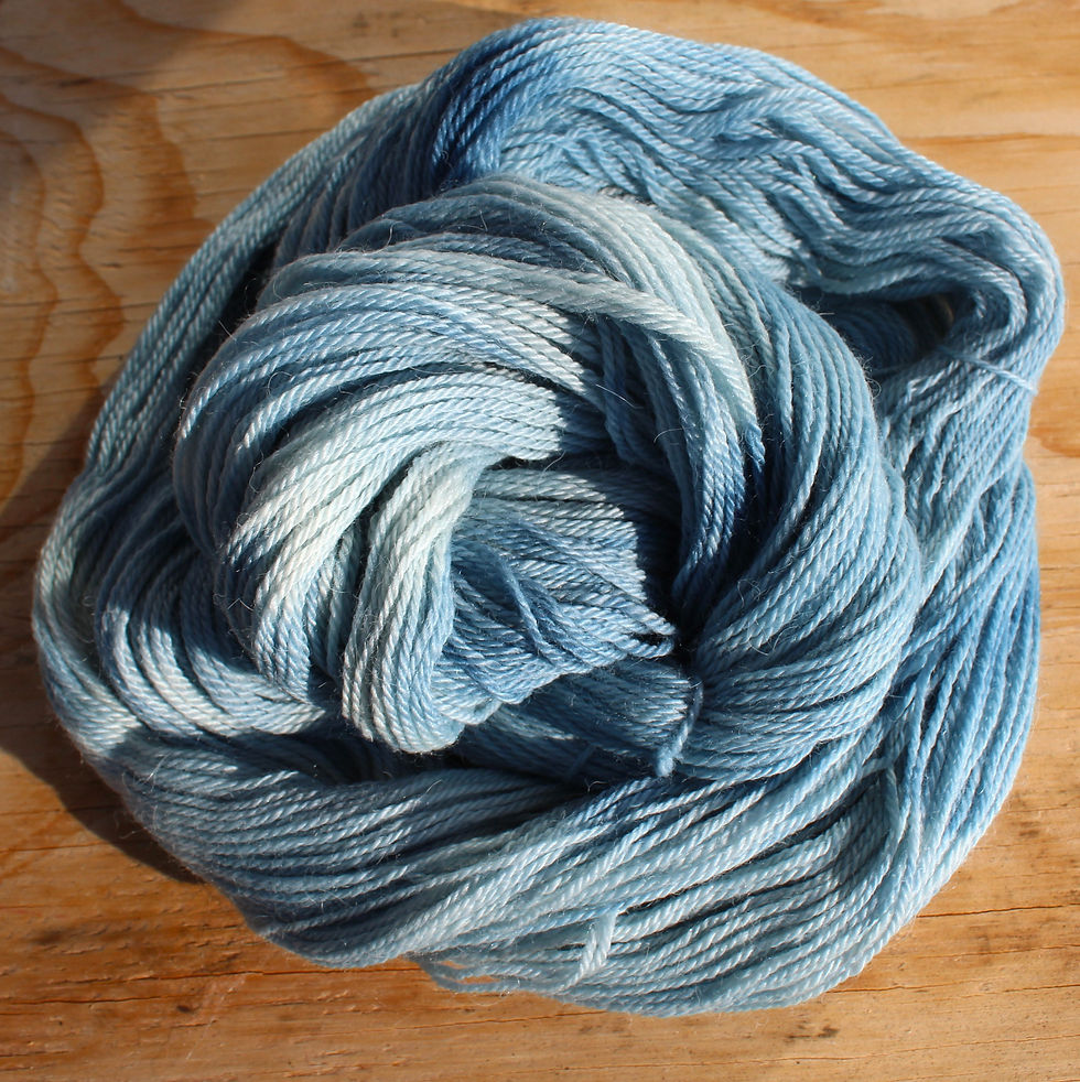 Thumbnail: FOUR BLUES - 100% Hand dyed Alpaca Yarn