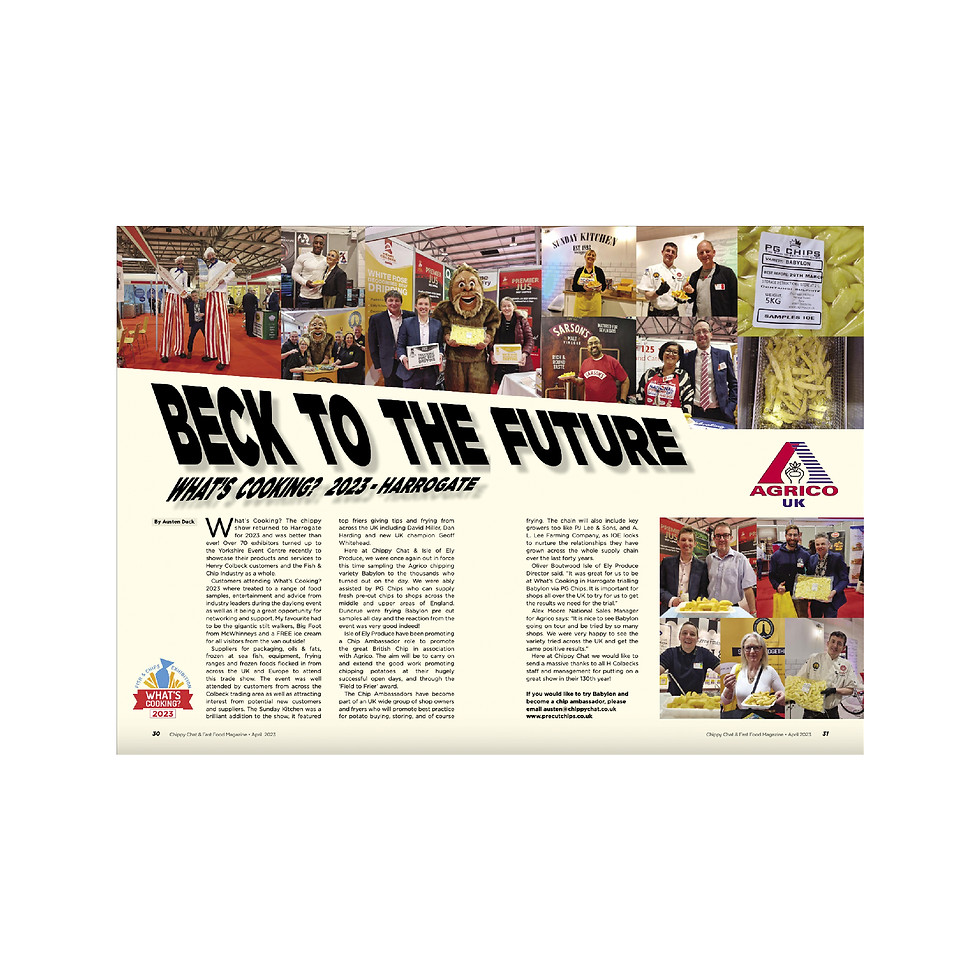 Chippy Chat Double Page Spread Advertisement