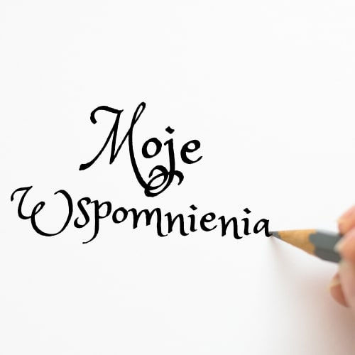 pisany odręcznie napis moje wspomnienia