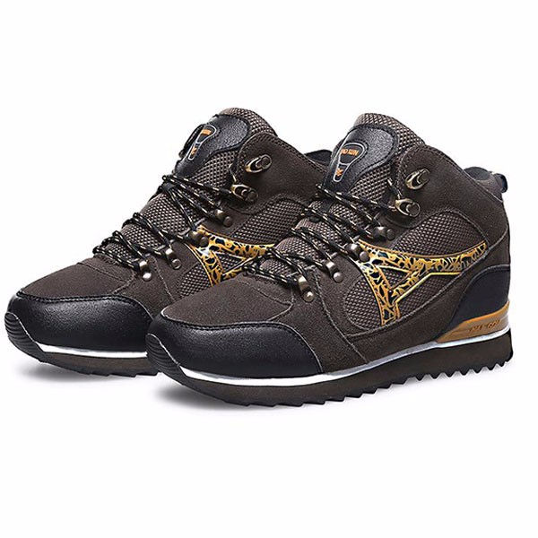 Thumbnail: Sport Shoes Winter Men Snow Boots Fur Lining Cotton Running Outdoor Flat Shoes