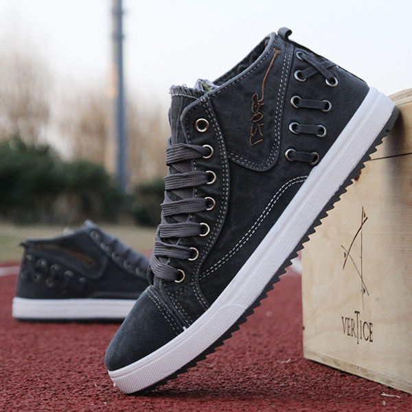 Thumbnail: New Men Sneakers Canvas Casual Breathable Outdoor Fashion Soft Comfortable Flat
