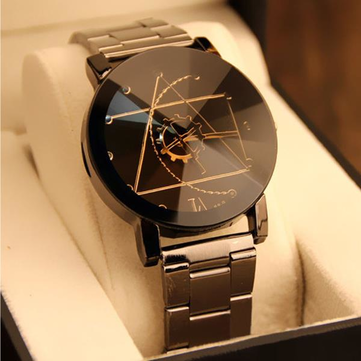 Thumbnail: Fashion Gearwheel Men Quartz Watch Creative Irregular Pattern Dial Watch